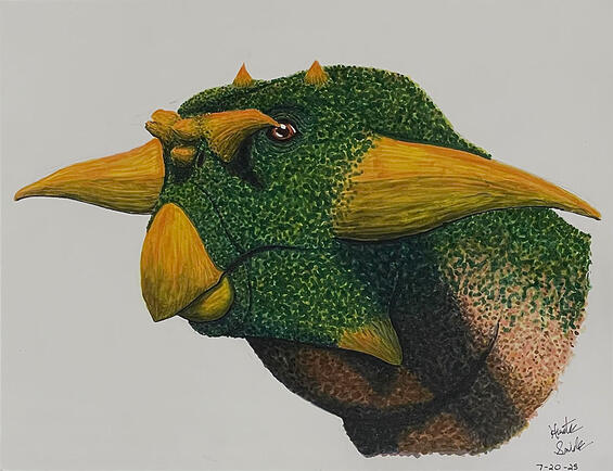"Guac the Psittacosaurus" Portrait